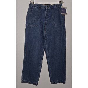 NWT Faded Glory Blue Jeans Size 8 No Waist Modern Style Looser Fit Medium Stone